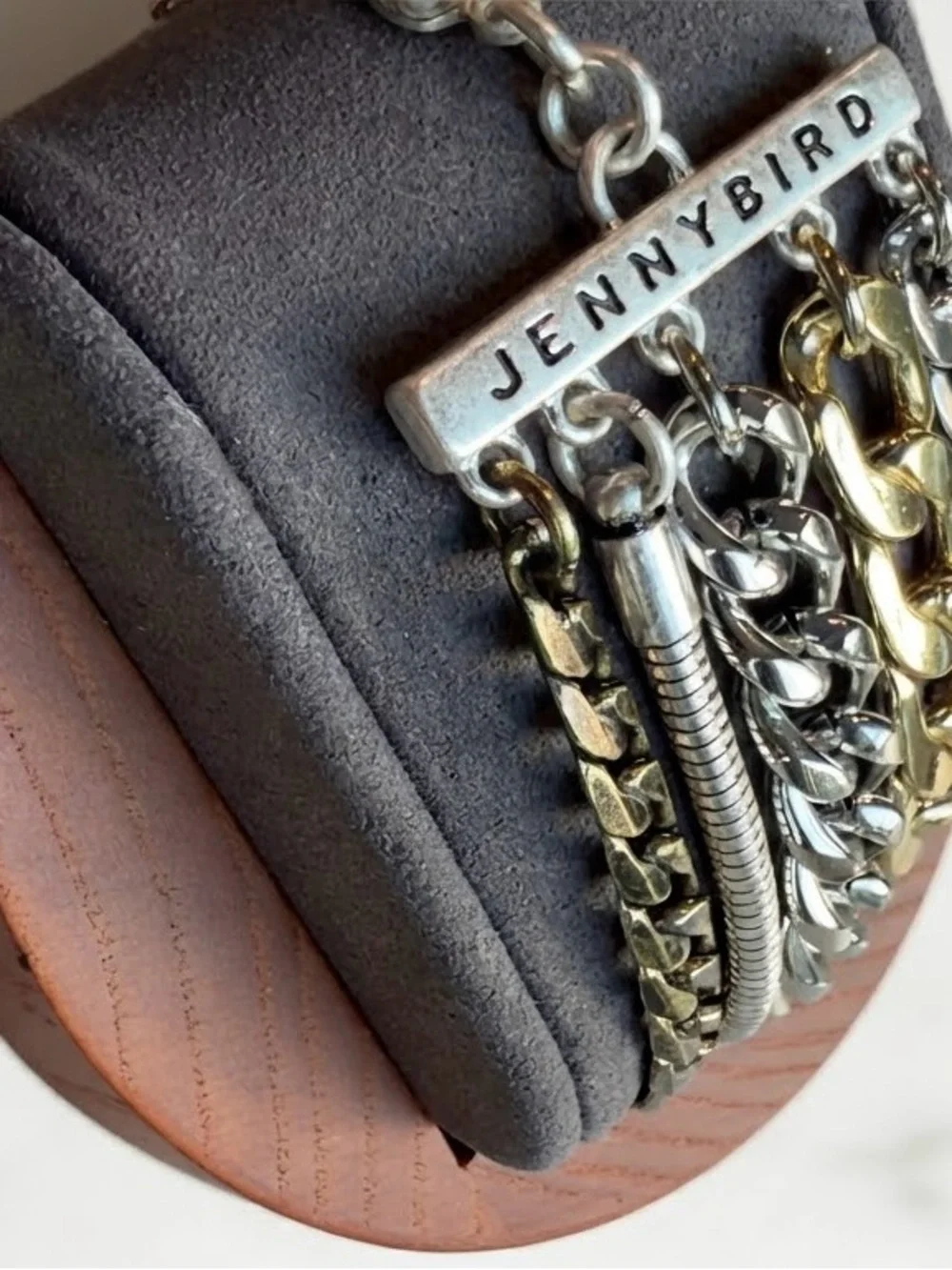 Jenny Bird Austin Cuff Mixed Metal Multi-Chain Layered Statement Bracelet